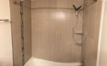 Master Shower with vertical accent
