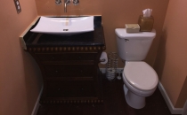 Powder Room w Wall Sink Faucet & vessel
