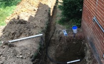 Trench for New water supply line