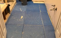Tile Plank Installed Randomly Decoupler Underlayment