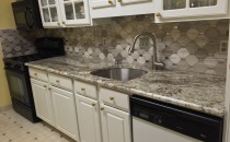 Backsplash Natural Stone wrapped corners